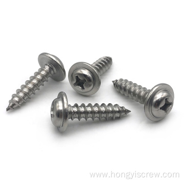 Round Washer Head Phillips Flat Tail Self-tapping Screw